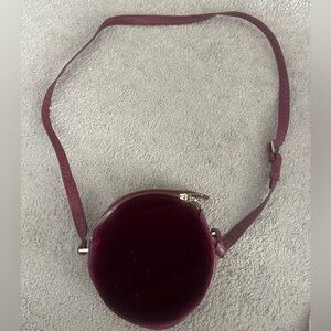 Free People Burgundy Oxblood Circle Crossbody Purse